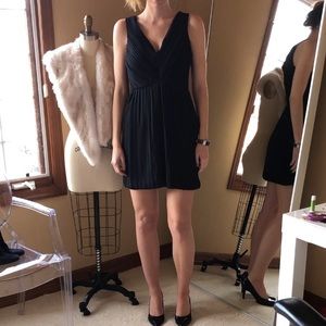 Theory black silk dress size 10 fits like size 8